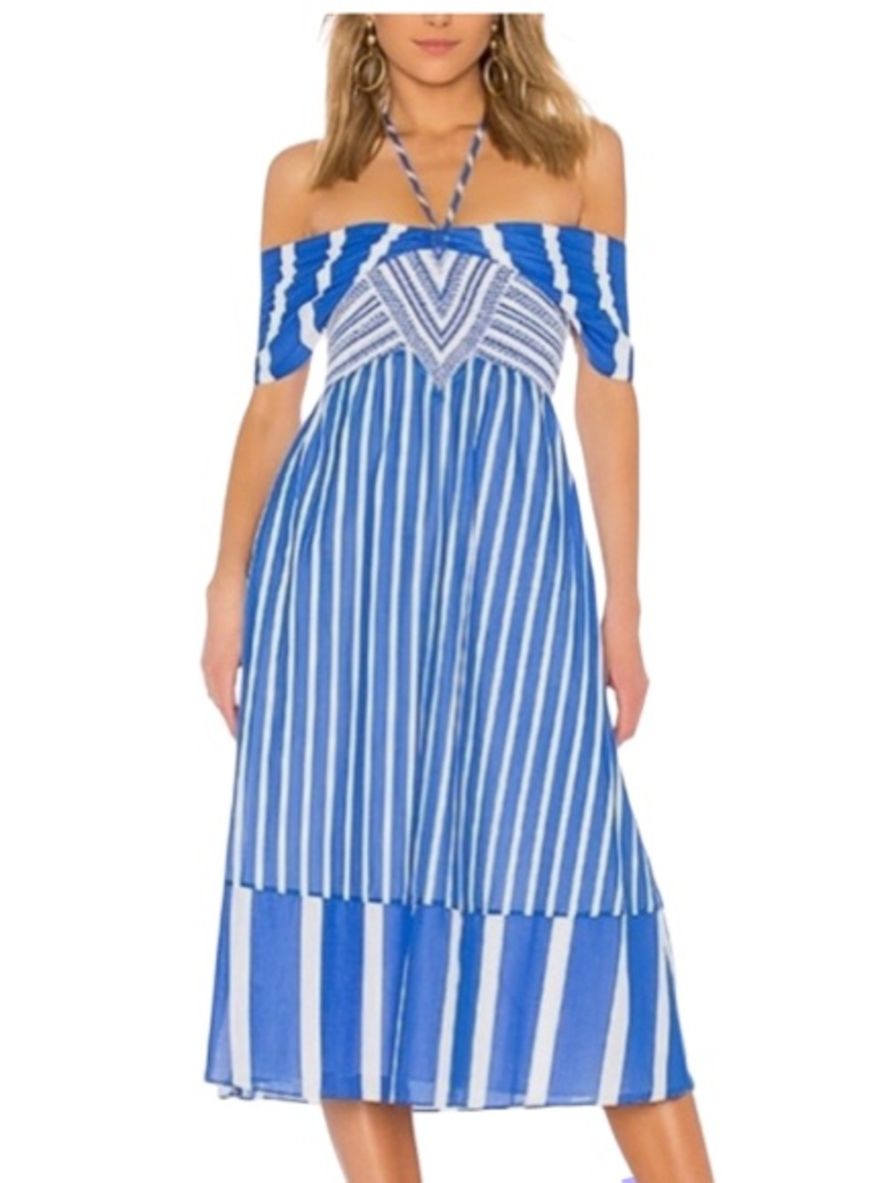 Tanya Taylor Celina Smocked Cotton Dress